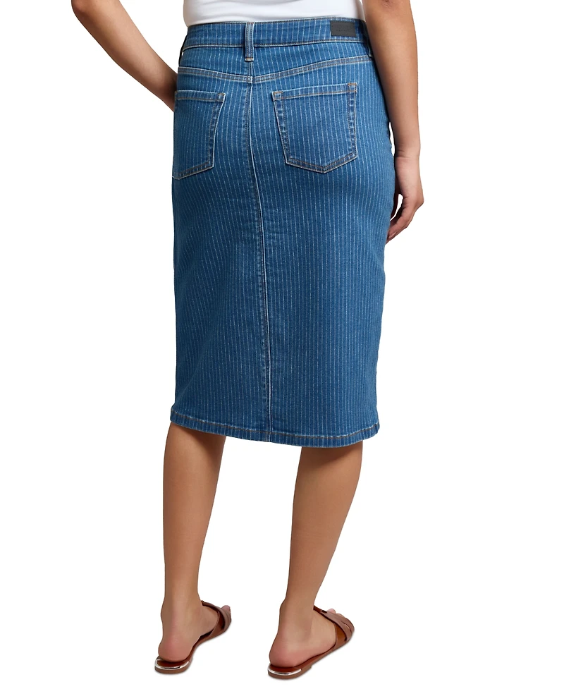 Jones New York Women's City Denim Midi Pencil Skirt