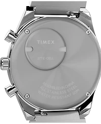 Timex Men's Analog Silver-Tone Stainless Steel Watch, 40mm