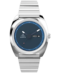 Timex Men's Analog Silver-Tone Stainless Steel Watch, 37mm