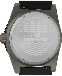 Timex Men's Analog Black Rubber Strap Watch, 41mm
