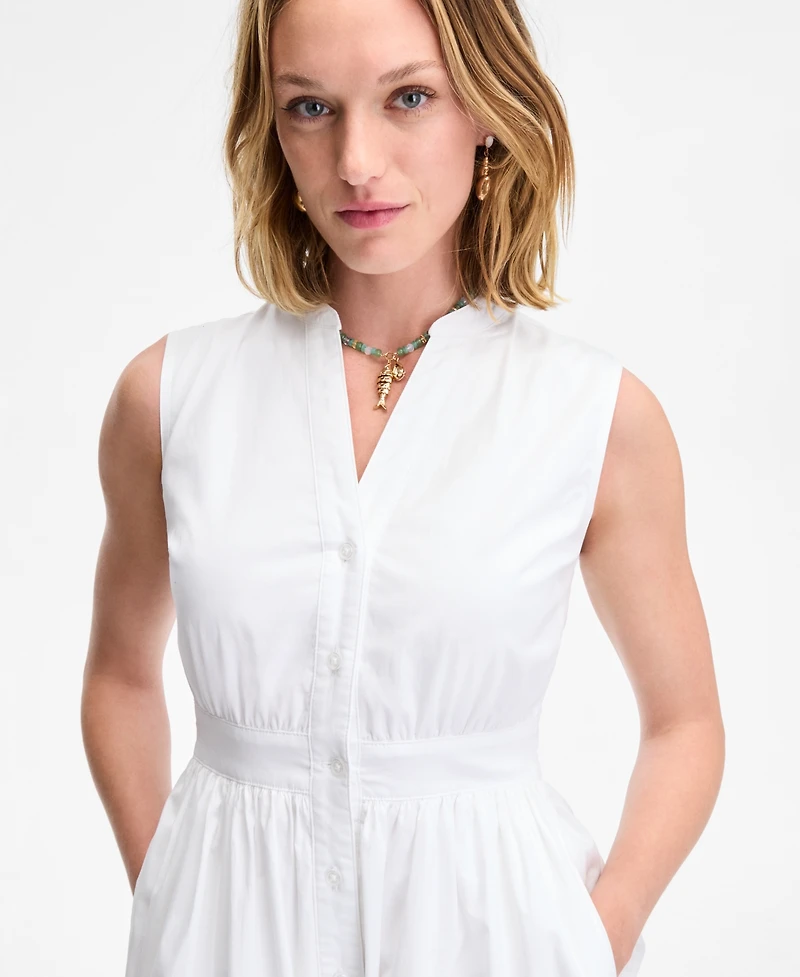 On 34th Women's Sleeveless Tiered Midi Shirtdress, Exclusively at Macy's