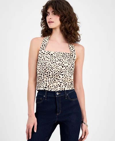 I.n.c. International Concepts Women's Printed Wide Halterneck Top, Macy's Exclusive