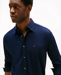 Tommy Hilfiger Men's Long Sleeve Button Front Performance Shirt