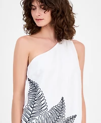 I.n.c. International Concepts Women's Palm Embellished Asymmetric Top, Macy's Exclusive