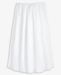 On 34th Women's Cotton Eyelet Pleated Midi Skirt, Exclusively at Macy's
