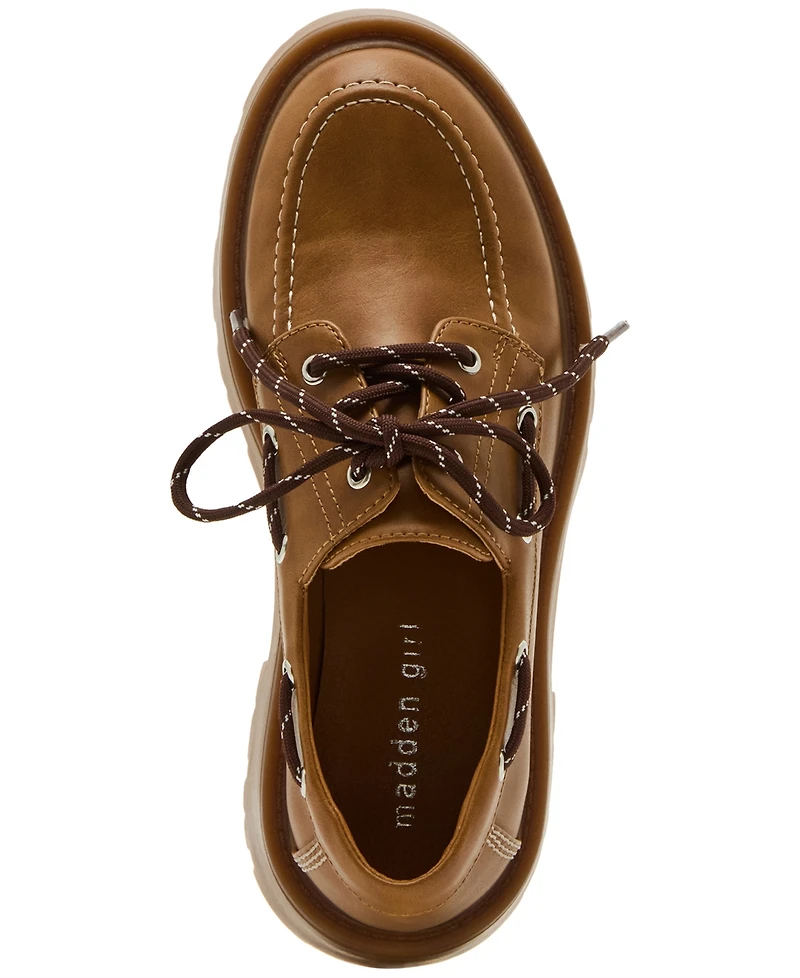 Madden Girl Caden Platform Lug-Sole Boat Shoes