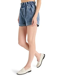 Steve Madden Women's Elare High-Rise Cotton Denim Shorts