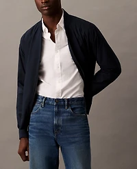 Calvin Klein Men's Logo-Print Matte Bomber Jacket