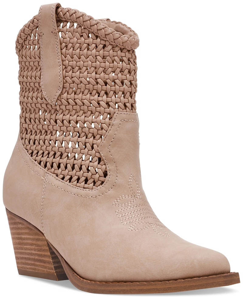 Dv Dolce Vita Women's Alessia Woven Pull-On Cowboy Western Booties