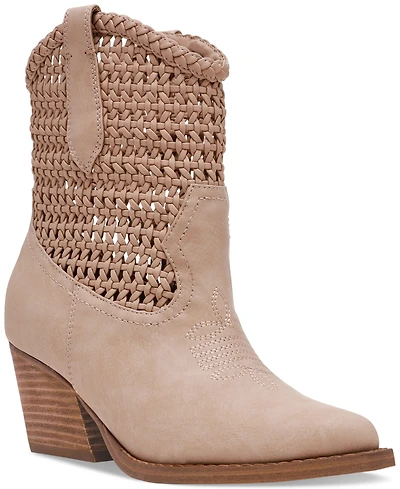 Dv Dolce Vita Women's Alessia Woven Pull-On Cowboy Western Booties