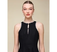 Avec Les Filles Women's Panelled Halter Swing Dress