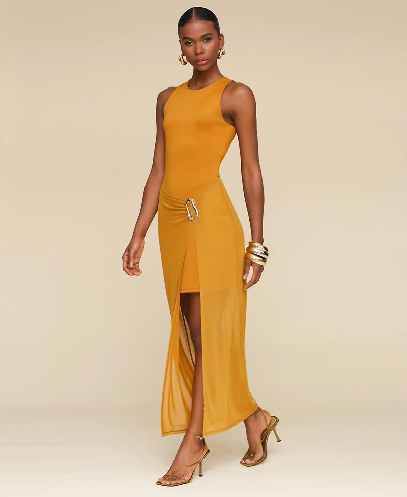 Avec Les Filles Women's Sarong Maxi Dress
