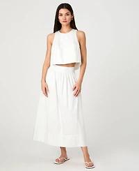 French Connection Women's Cotton Poplin Pinstriped Shell Top