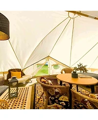 Streamdale 8-10 Person Canvas Bell Tent, Glamping, 4-Season Yurt, Family/Party Camping, 23x16,5ft