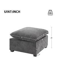 Streamdale 2626" Ottoman Module for Modular Sectional Sofa,Wide Seat,Chenille,2 Colors