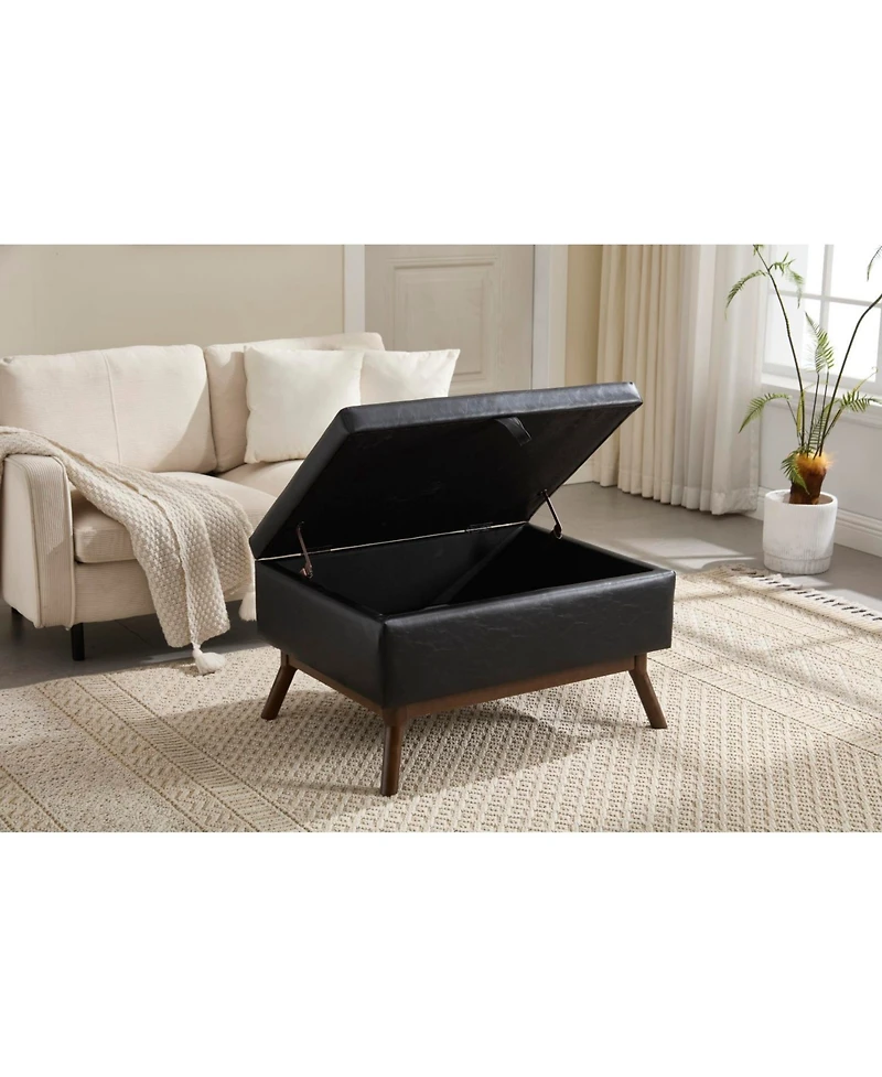 Streamdale Mid-century modern storage bench/coffee table, Assembled, Living/entry/family room