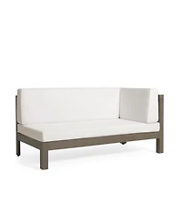 Streamdale Acacia Wood Outdoor Sectional Sofa Set with Coffee Table