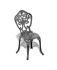 Streamdale -Piece Set Of All-Weather Cast Aluminum Dining Furniture Set With Black Frame