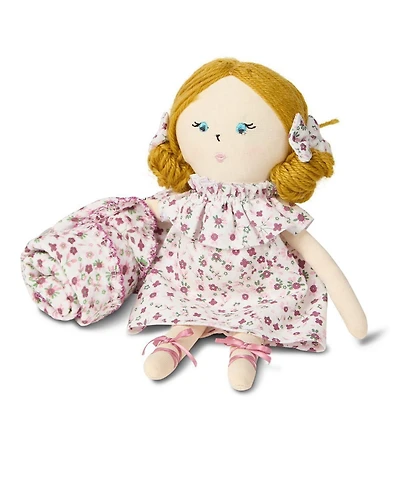 MeMoi 2 Piece "Luna" Mini Rag Doll and Security Blanket Set
