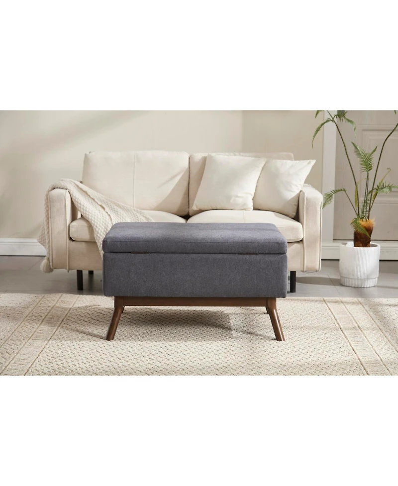 Streamdale Mid-century modern storage bench/coffee table, Assembled, Living/entry/family room