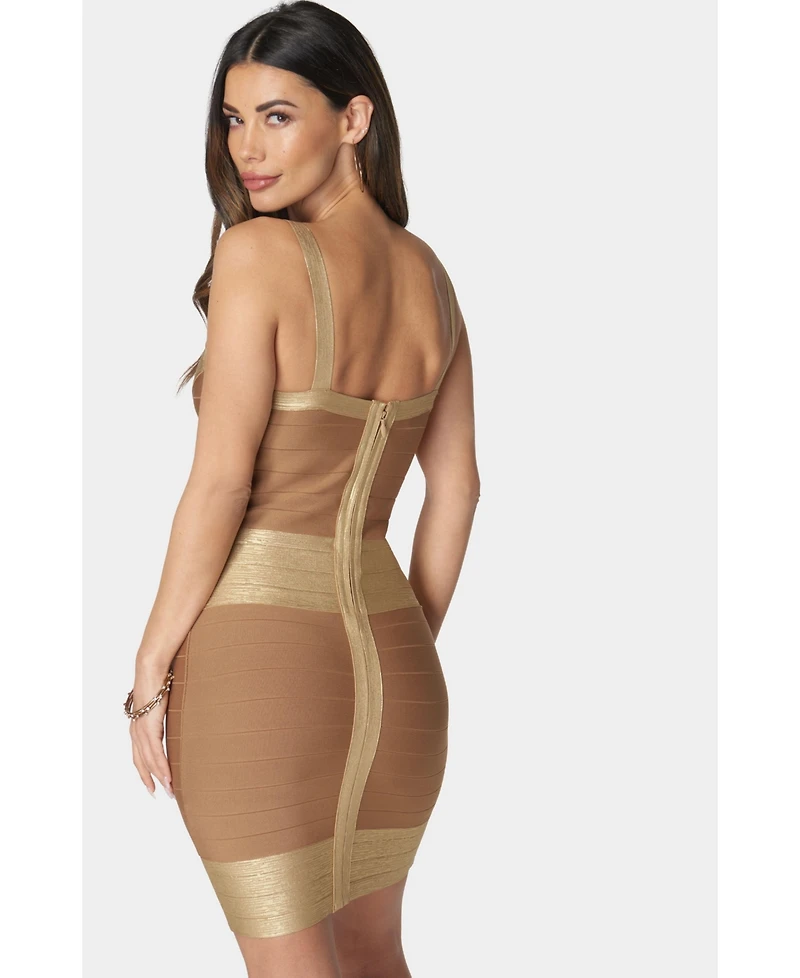 Bebe Women's Color Block Bandage Dress