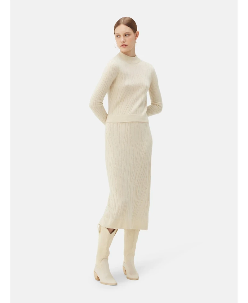 Gobi Cashmere Women's Cropped High Neck Cashmere Sweater