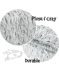 Faux Fur Self Warming Indoor Round Donut Cuddler Pet Mat