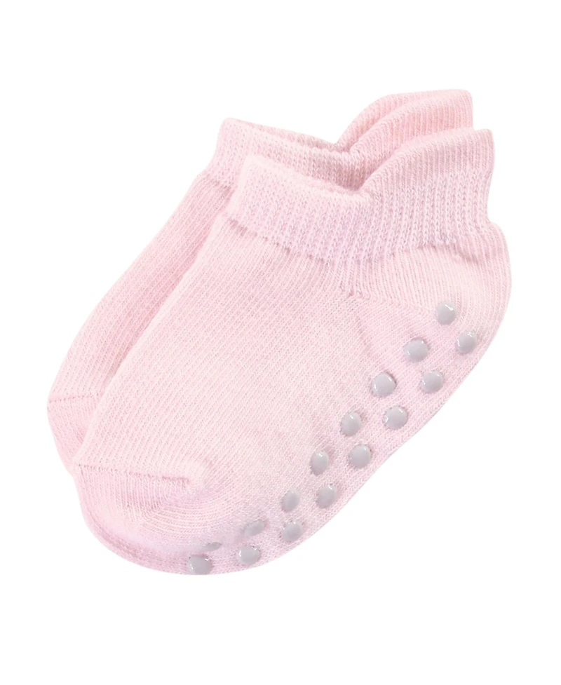 Touched by Nature Baby Girls Safe Step Organic Cotton Socks with Non Skid Soles
