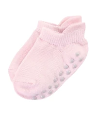 Touched by Nature Baby Girls Safe Step Organic Cotton Socks with Non Skid Soles