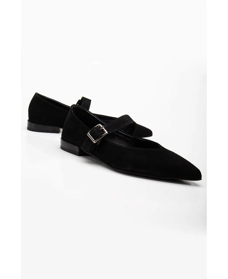 Willow Leather Mary Jane Flats