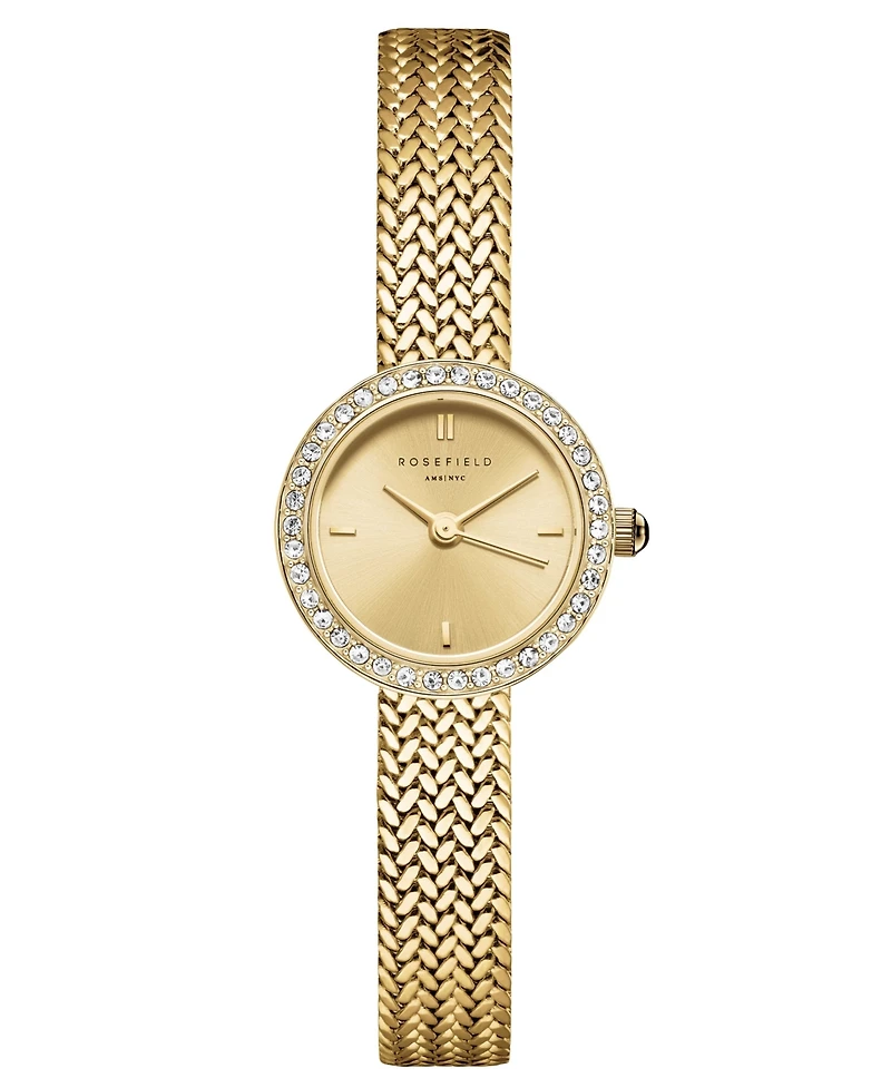 Rosefield Mini Small Edit Women's Gold Tone Stainless Steel Bracelet Watch 20.4mm