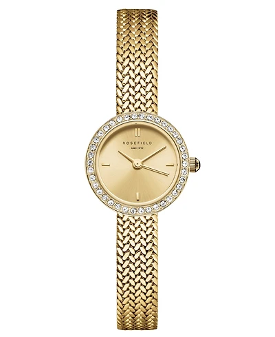 Rosefield Mini Small Edit Women's Gold Tone Stainless Steel Bracelet Watch 20.4mm