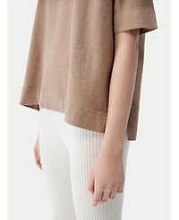 Gobi Cashmere Women's Box-Cut Cotton Silk Blend T-Shirt