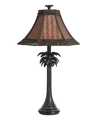 StyleCraft Home Collection 26" French Verdi Woven Rattan Shade Table Lamp