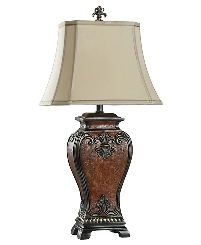 StyleCraft Home Collection 33.5" Dundee Faux Crocodile Poly Table Lamp