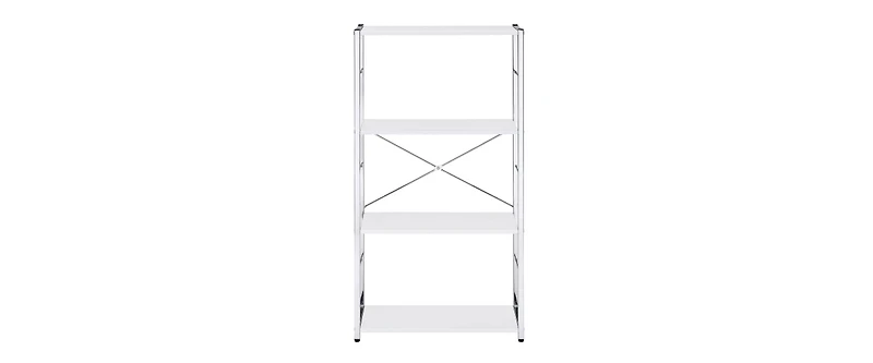 Storage Rack Shelving Unit Storage Shelf Steel Garage Utility Rack 4-Shelf Adjustable Shelves Heavy Duty Display Stand for Books, Kitchenware, Tools B