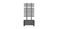 Modern Farmhouse Wooden Raised Garden Bed Planter on Wheels with Trellis for Outdoor Gardening