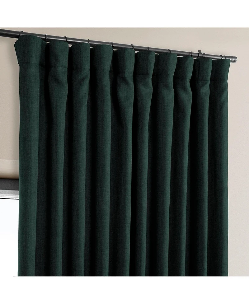 Half Price Drapes Extra Wide Textured Faux Linen Room Darkening Curtain