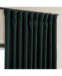 Half Price Drapes Extra Wide Textured Faux Linen Room Darkening Curtain