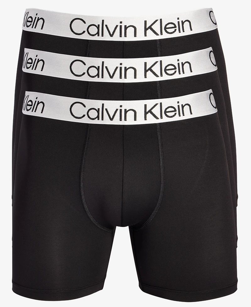 Calvin Klein Men's 3-Pk. Chromatic Brushed Micro Boxer Briefs