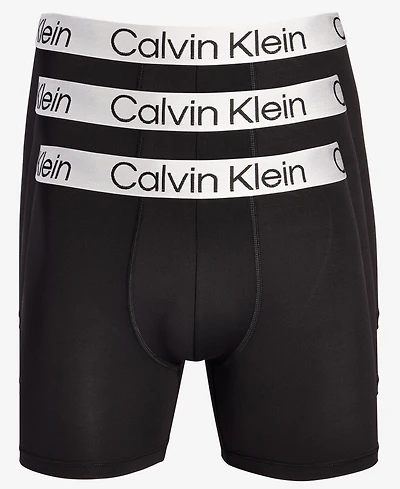 Calvin Klein Men's 3-Pk. Chromatic Brushed Micro Boxer Briefs