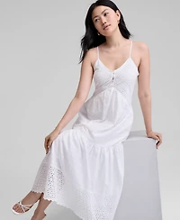 And Now This Petite Cotton Eyelet Tiered Maxi Dress, Exclusively at Macy's