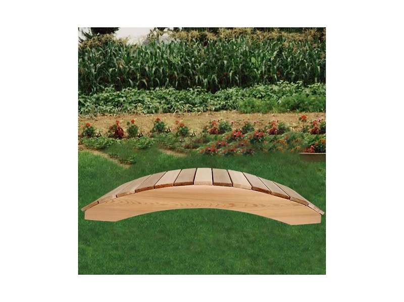 Garden Bridge in Western Cedar for Outdoor Landscape Decoration