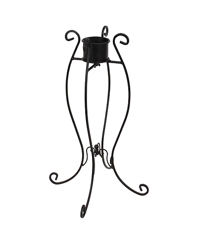 Outdoor Graceful Curved Steel Gazing Globe Stand - 18.25" - Black