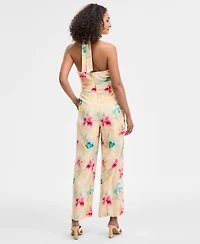 Bar Iii Women's Printed Halter Jumpsuit, Exclusively at Macy's