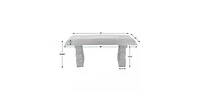 Fiber-Clay Resin Outdoor Garden Bench in Stone Finish
