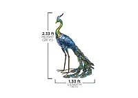 Outdoor Garden Peacock Statue for Lawn and Patio Decor