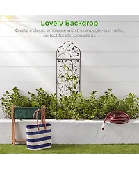 Outdoor Iron Garden Trellis for Climbing Plants and Garden Support