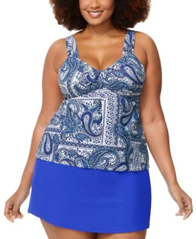Raisins Curve Trendy Plus Size Rimini Tankini Top Bravo Swim Skirt