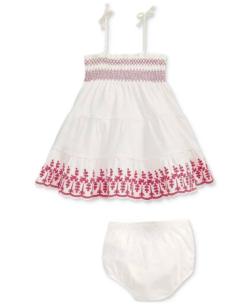 Polo Ralph Lauren Baby Girls Smocked Eyelet Dress